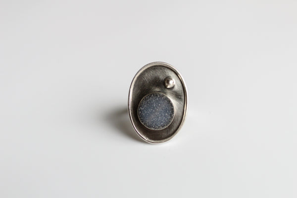 Miniature Druzy Quartz Ring