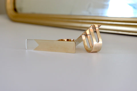 Two-Tone Brass & Silver Ring