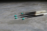 Porcupine Quill & Turquoise Earrings